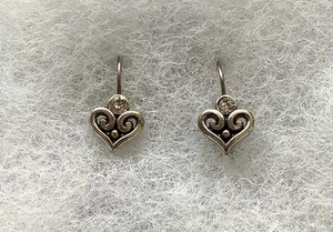 Brighton Alcazar Heart Crystal Leverback Earrings - Picture 1 of 3