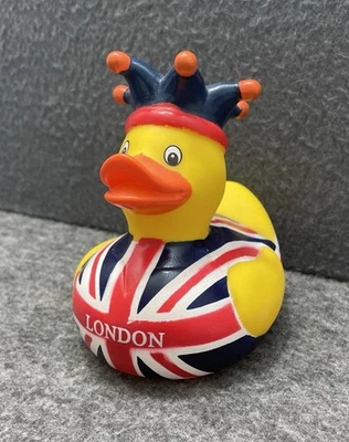 London Vinyl Rubber Ducky Union Jack With Crown - Image 1 of 4