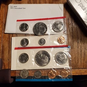 1973 U.S. Mint Set ~ 13 Coins ~ P & D ~ Uncirculated Key 🔑 set 🔑 OGP - Picture 1 of 4