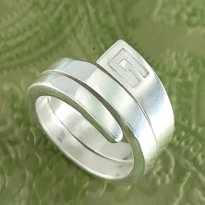 Anello Gucci Spiral Snake misura US: 8,5 argento sterling 925 - Immagine 1 di 4
