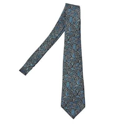 Scorched Earth Aboriginal Indigenous Art Design Tie Australia Blue Classic Width - Image 1 of 4