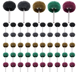 50Pcs Abrasive Polishing Wheels 1" Rotary Tool Buffing Wheel Set 1/8" Shank 120- - Picture 1 of 7