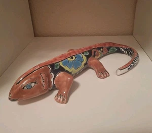 Handbemalter Keramik Leguan Wandbild - Mexiko - Bild 1 von 3