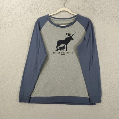 Футболка Patagonia Wome Medium Defend Wilderness футболка серая синяя пуловер реглан - Изображение 1 из 4