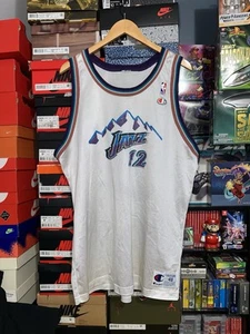 90's VTG Champion John Stockton Jersey Utah Jazz NBA Basketball Size 48 XL - Picture 1 of 5