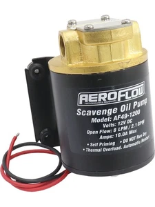 Aeroflow 12V DC Electric Oil Transfer/Scavenge Gear Pump (AF49-1200) - Picture 1 of 12