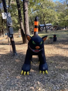 Halloween Black Cat Inflatable Outdoor Yard Decoration 6.5 Ft Works Ships Fast - Picture 1 of 5