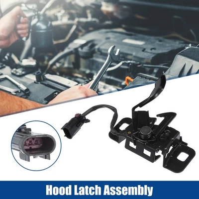 Conjunto de pestillo de bloqueo de capó de auto apto para Cadillac ATS 2013-2019 negro Foto 1 de 4