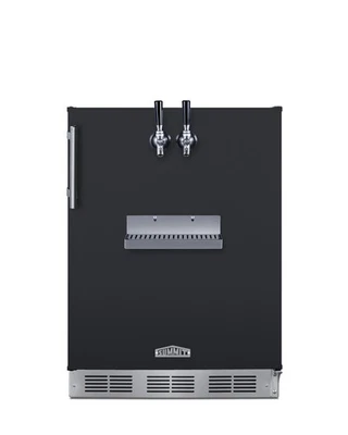 Summit SBCFRTPCFADA 24"W 5,3 Cu. Café de doble grifo incorporado para pies - negro Foto 1 de 4