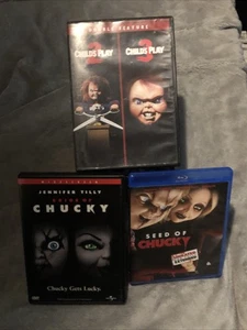 Child’s Play Chucky DVD & Blu-ray SET BONUS HORROR DVD KONVOLUT (BESCHREIBUNG LESEN) - Bild 1 von 20