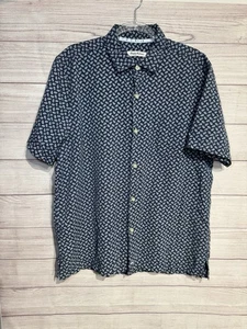 Camisa Tommy Bahama ALGODÓN/SEDA ESTAMPADO PESCADO Hombre Talla L Azul - Imagen 1 de 9