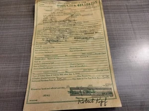 1957 Buick 2 Dr. Riv. Coupe ~ Vintage Historical Document OHIO Car Title - Picture 1 of 6