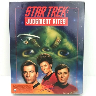 1993 Star Trek Judgment Rites game IBM PC DOS 3.1 big box 3.5 diskette - Image 1 of 4