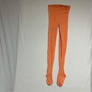 NWOT Orange Tights Halloween Fall Women's Small Costume Dance Footed Pumpkin - Picture 1 of 9