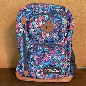 Zaino Trans by JanSport fiore floreale prato blu fiore con tasche multiple - Foto 1 di 8