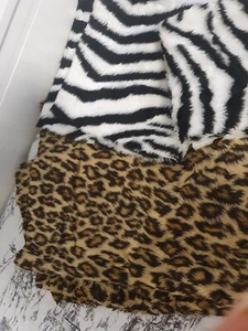 Stoffpaket Webfell 3 Stück Leopard Und Zebra - Bild 1 von 4