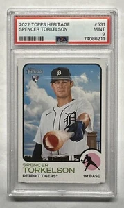 Topps Heritage 531 2022 Spencer Torkelson radiocontrol novato PSA 9 como nuevo - Imagen 1 de 4