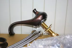 Shannon Bathroom Faucet Signature Hardware Widespread Cross Handle 394475 - Picture 1 of 11