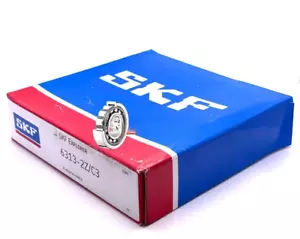 SKF 6313 ZZ C3 DEEP GROOVE BALL BEARING, METAL SHIELDED 65x140x33 mm - Picture 1 of 3
