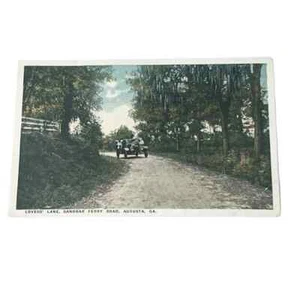 Postcard Lovers Lane Sandbar Ferry Road Augusta Georgia Antique Car A393 - Picture 1 of 2
