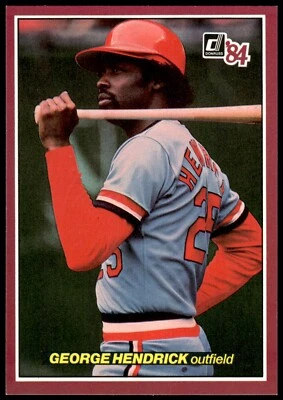 1984 Donruss Action All-Stars Jumbo George Hendrick St. Louis Cardinals #32 - Image 1 of 2