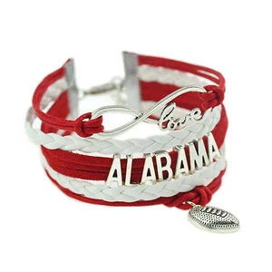 Alabama Crimson Tide BRACELET Charm Red University Team Football Jewelry NEW - Picture 1 of 3