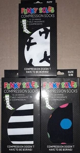 Funky Soles Kompressionsstrümpfe 3 Paar Set. Alle Diff Muster Neu im Karton - Bild 1 von 2