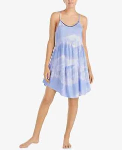 NWT! Layla Sz L Tie Dye Striped Sleeveless Woven Short Chemise Nightgown Lilac - Picture 1 of 7