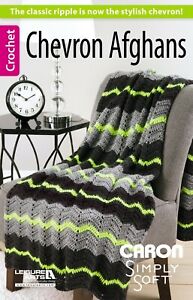 Crochet Pattern Book CHEVRON AFGHANS ~ 7 Designs