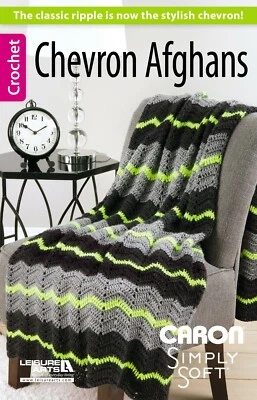 Crochet Pattern Book CHEVRON AFGHANS ~ 7 Designs - Image 1 of 4