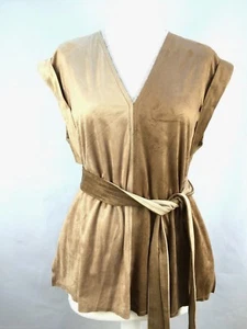 Zara Damen Top Bluse Wildleder Größe S - Imagen 1 de 7