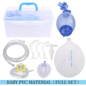 Adult/Children/Infant Manual Resuscitator PVC Ambu Bag Oxygen Tube Kit - Picture 1 of 11
