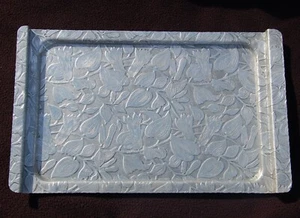Federal FLORETTE Tray ~ Hammered Aluminum ~ Honeysuckle Vine ~ Vintage - Picture 1 of 4