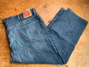 Pantalones de mezclilla vintage Levis 550 para hombre azul rojo lengüeta calce relajado 50x29 - Imagen 1 de 4