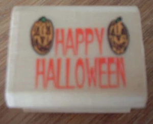 1994 Noteworthy HAPPY HALLOWEEN Rubber STAMP Pumpkin NEW Stamping JACK O'Lantern - Picture 1 of 1