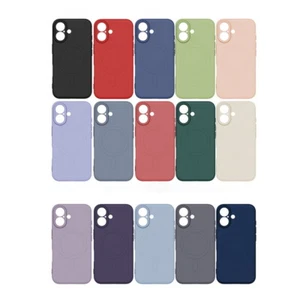For iPhone 16 15 14 Pro Max 13 12 11 Magsafe Silicone Magnetic Sheet Case Cover - Picture 1 of 25