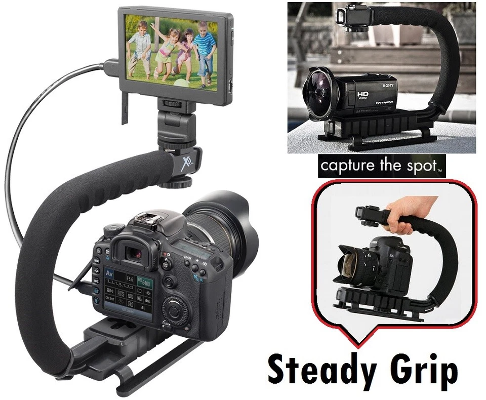 Pro Deluxe Video Stabilizing Bracket Handle for Samsung HMX-Q20 - Image 1 of 4