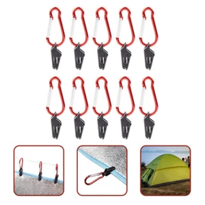 Juego de 10 piezas de clips de fijación para tienda de campaña al aire libre toldo lona camping toldo ganchos - Imagen 1 de 12