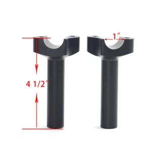 4.5" Straight Handlebar Risers  For Harley 1" Bar Sportster 1200 Custom Fa tboy - Picture 1 of 4