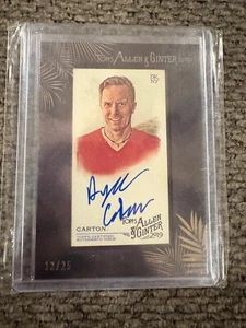 2019 Topps Allen & Ginter Black Framed Auto #MA-AC Augie Carton /25 - Picture 1 of 2