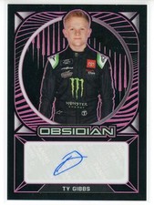 2022 Panini Chronicles Racing Obsidian Auto Electric Etch Pink Ty Gibbs/25