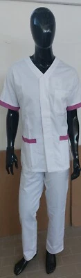 DIVISA: CASACCA INFERMIERE MEDICO MANICA CORTA SCOLLO A "V"- PANTALONE OSS RSA - Immagine 1 di 2
