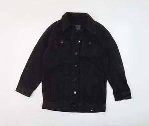 Denim & Co. Womens Black Jacket Size 8 Button - Picture 1 of 10