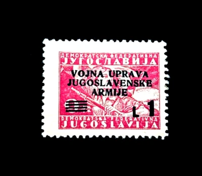 JUGOSLAVIA Stamp - 1947 Istria Slovene Coast WWII Italy Sn 45 MH  r86🔥 - Image 1 of 2