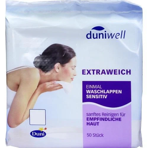 DUNI GMBH DUNIWELL Einmal Waschlappen sensitiv 50 St PZN 1595047