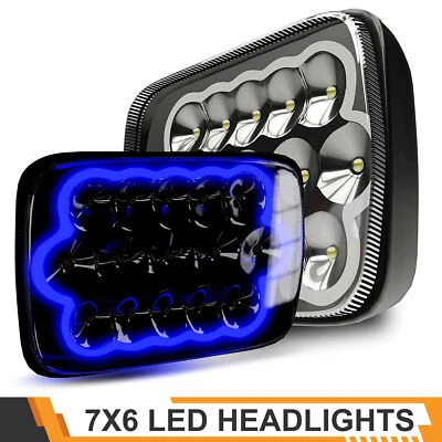 2P 7x6" Led Headlight Hi-Lo DRL For Chevy C1500 C2500 C3500 Suburban Pickup 5X7” - Image 1 of 4
