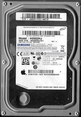 SAMSUNG HD502HJ 500GB SATA HARD DRIVE P/N: A6833-C721-A0CY2 - Image 1 of 2