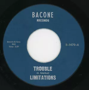Limitations - Trouble / The Black Man Sings-Bacone-45 rpm-1970 Philly R&B Funk - Foto 1 di 2