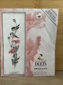 Heritage Stitchcraft Valerie Pfeiffer DUETS CHART Solo Serenata en Rosa VPSP542 - Imagen 1 de 5