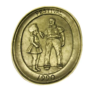SEBASTIAN MINIATURE SML-579B Festival 1990 Medallion Man Majorette HUDSON PEWTER - Picture 1 of 2
